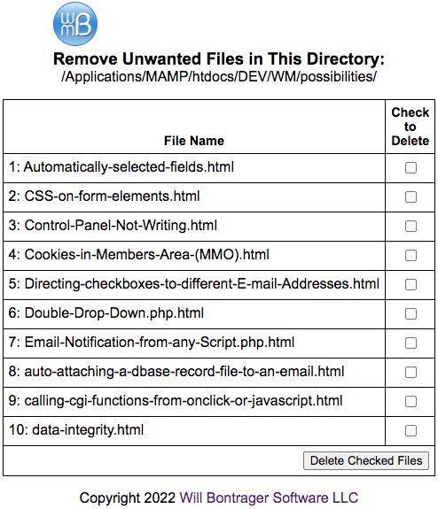 screenshot of RemoveUnwanted.jpg control panel