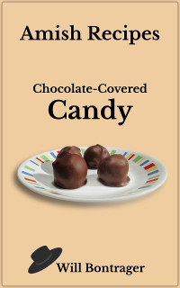 Amish recipe chocolate-covered candy on a plate. Yummy!