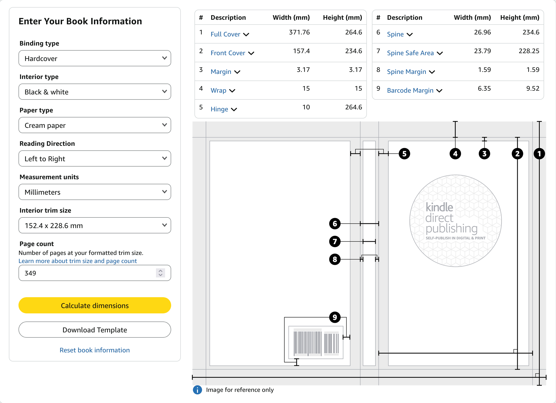 screenshot of software